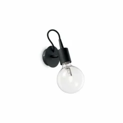 Luminaires Ideallux Appliques|Applique murale Ideal Lux EDISON Noir, 1 lumière
