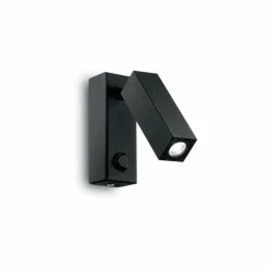 Luminaires Ideallux Éclairage Led|Applique murale Ideal Lux PAGE LED Noir, 1 lumière