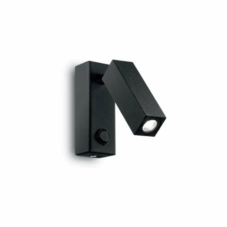 Luminaires Ideallux Éclairage Led|Applique murale Ideal Lux PAGE LED Noir, 1 lumière