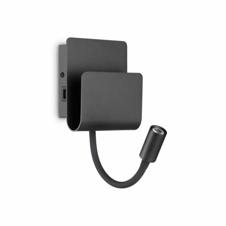Luminaires Ideallux Éclairage Led|Applique murale Ideallux PROBE LED Noir, 1 lumière