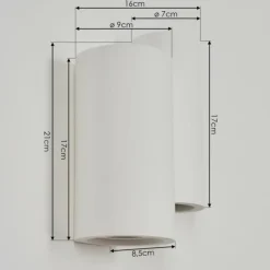 hofstein Appliques|Applique murale Ililai Blanc, 4 lumières