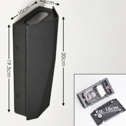 Applique murale Ingvar LED Anthracite, 2 lumières