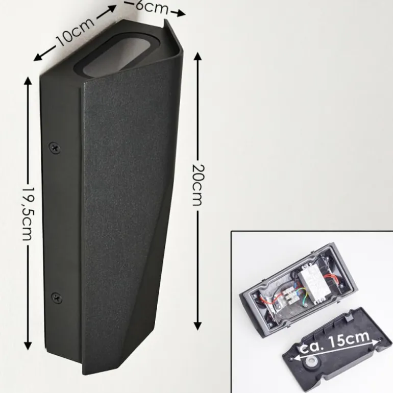 Applique murale Ingvar LED Anthracite, 2 lumières
