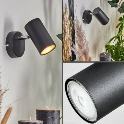 hofstein Spots Et Projecteurs|Applique murale Javel Noir, 1 lumière