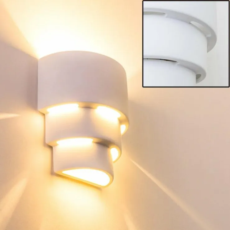 hofstein Appliques|Applique murale Karatschi Blanc, 1 lumière