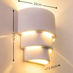 hofstein Appliques|Applique murale Karatschi Blanc, 1 lumière