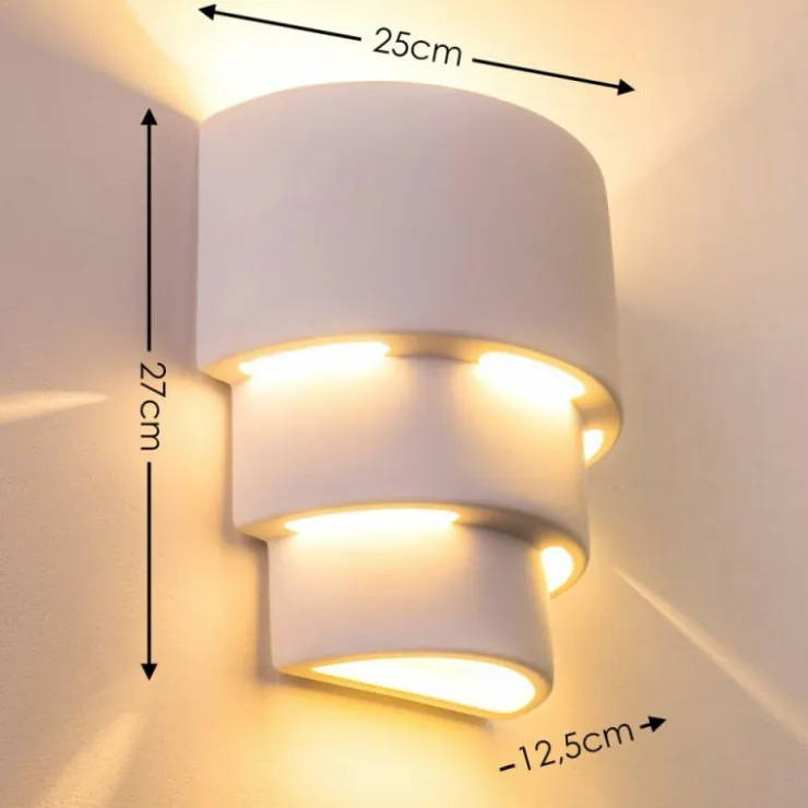hofstein Appliques|Applique murale Karatschi Blanc, 1 lumière