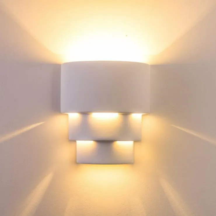hofstein Appliques|Applique murale Karatschi Blanc, 1 lumière