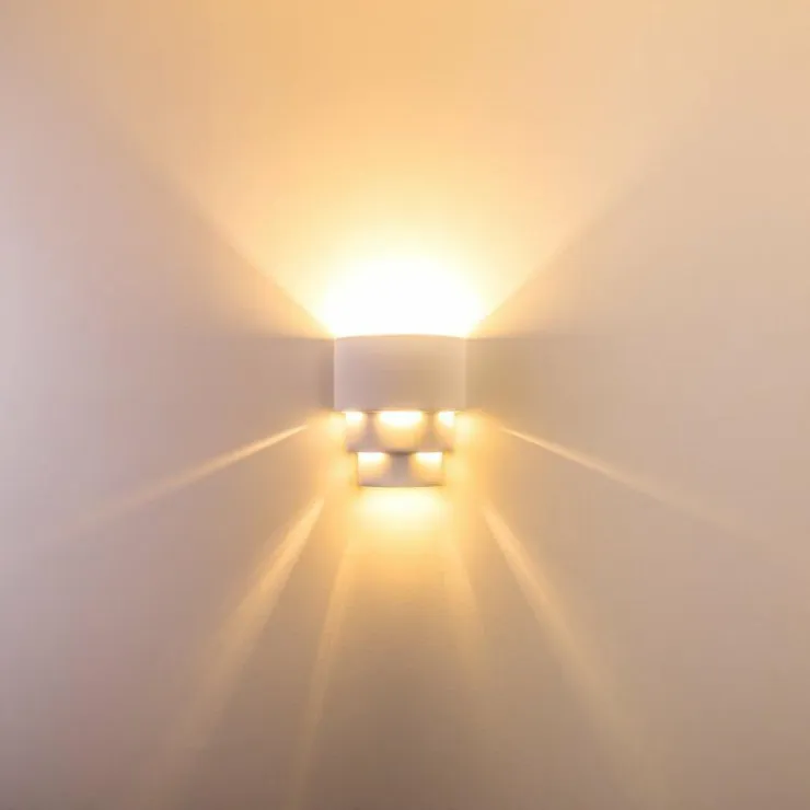 hofstein Appliques|Applique murale Karatschi Blanc, 1 lumière