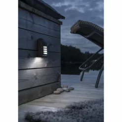 Applique murale Konstsmide Prato LED Noir, 1 lumière, Détecteur de mouvement