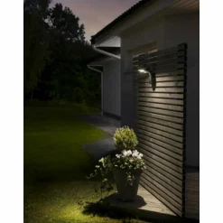 Applique murale Konstsmide Prato LED Noir, 1 lumière, Détecteur de mouvement