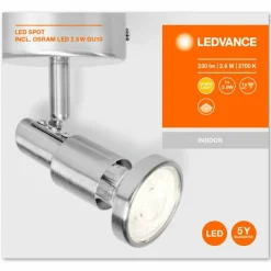 Luminaires Ledvance Éclairage Led|Applique murale LEDVANCE SPOT Argenté, 1 lumière