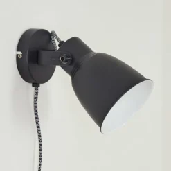 hofstein Appliques|Applique murale Leiwoma Noir, 1 lumière