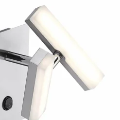 Luminaires Leuchten Direkt Éclairage Led|Applique murale Leuchten Direkt Rico LED Nickel mat, 2 lumières