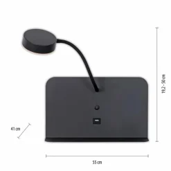 Luminaires Leuchten Direkt Éclairage Led|Applique murale Leuchten-Direkt BOARD LED Noir, 1 lumière