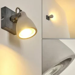 hofstein Appliques|Applique murale Lomma Gris, 1 lumière