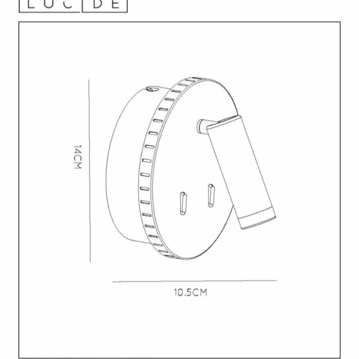 Luminaires Lucide Appliques|Applique murale Lucide BENTJER LED Blanc, 1 lumière