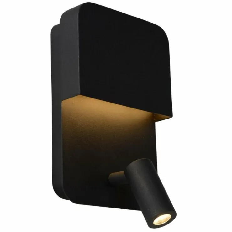 Luminaires Lucide Éclairage Led|Applique murale Lucide BOXER LED Noir, 2 lumières