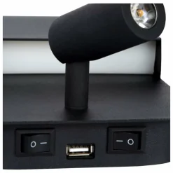 Luminaires Lucide Éclairage Led|Applique murale Lucide BOXER LED Noir, 2 lumières