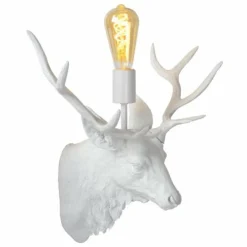 Luminaires Lucide Appliques|Applique murale Lucide CARIBOU Blanc, 1 lumière