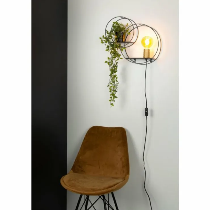 Luminaires Lucide Appliques|Applique murale Lucide CIRCLE Noir, 1 lumière