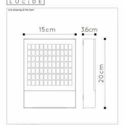Applique murale Lucide DIGIT LED Anthracite, 1 lumière