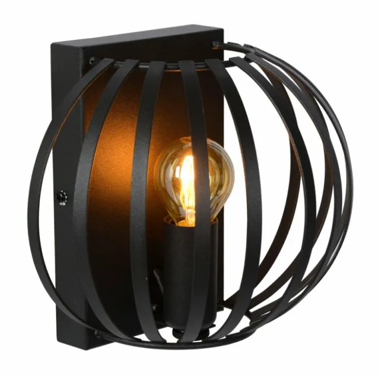 Luminaires Lucide Appliques|Applique murale Lucide MANUELA Noir, 1 lumière