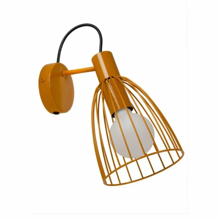 Luminaires Lucide Appliques|Applique murale Lucide MACARONS Jaune, 1 lumière