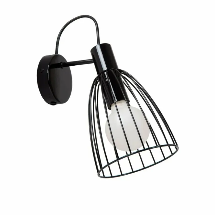 Luminaires Lucide Appliques|Applique murale Lucide MACARONS Noir, 1 lumière