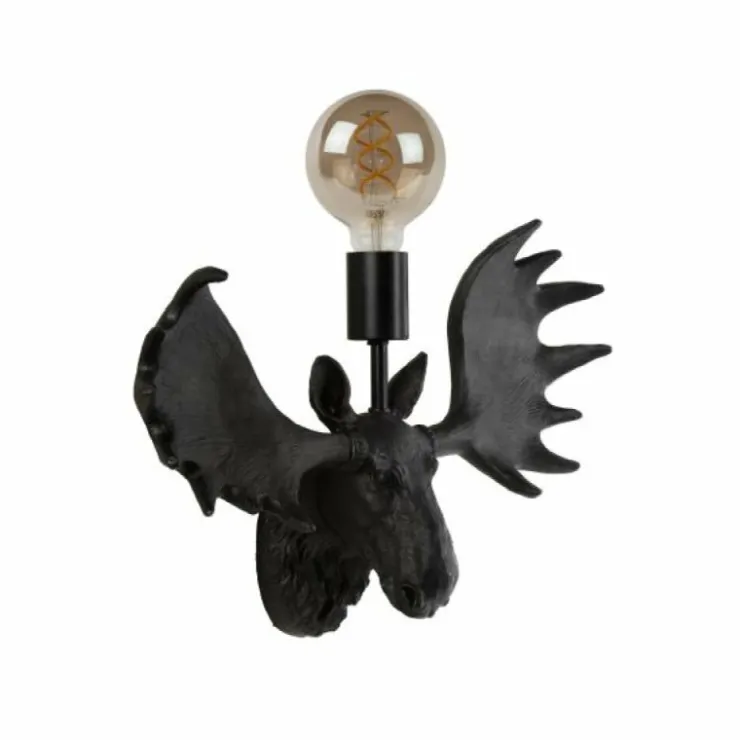 Luminaires Lucide Appliques|Applique murale Lucide MOOSE Noir, 1 lumière