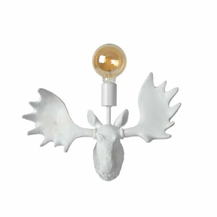 Luminaires Lucide Appliques|Applique murale Lucide MOOSE Blanc, 1 lumière