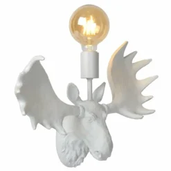 Luminaires Lucide Appliques|Applique murale Lucide MOOSE Blanc, 1 lumière
