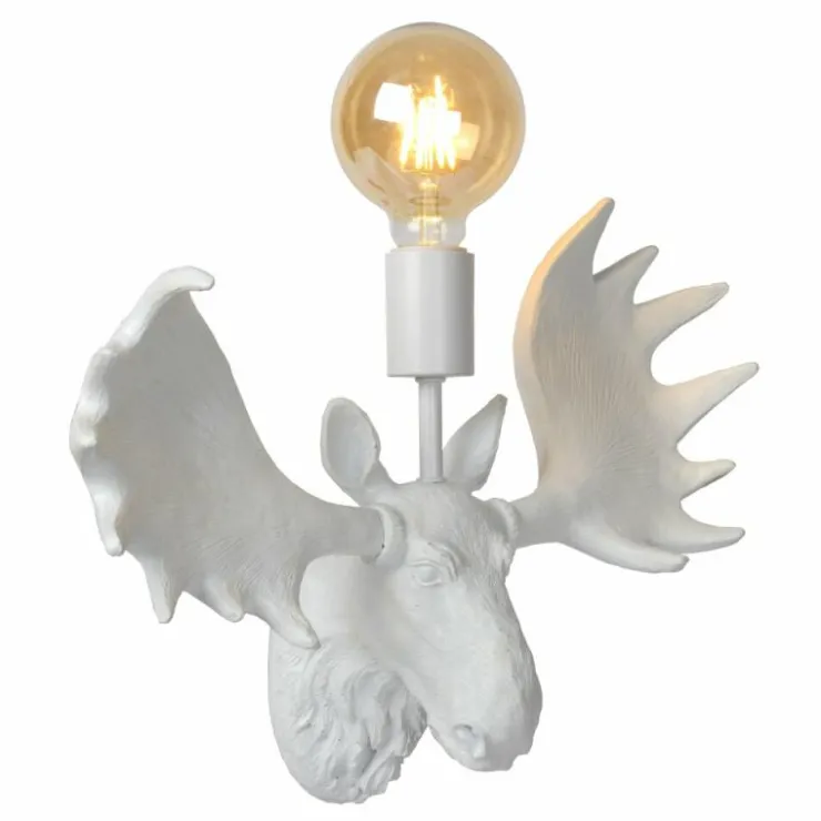 Luminaires Lucide Appliques|Applique murale Lucide MOOSE Blanc, 1 lumière