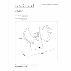Luminaires Lucide Appliques|Applique murale Lucide MOOSE Blanc, 1 lumière