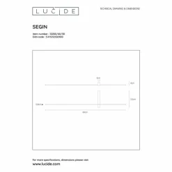 Luminaires Lucide Éclairage Led|Applique murale Lucide SEGIN LED Noir, 1 lumière