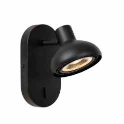 Luminaires Lucide Spots Et Projecteurs|Applique murale Lucide SENSAS Noir, 1 lumière