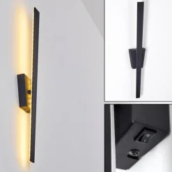 hofstein Éclairage Led|Applique murale Meels LED Noir, 1 lumière