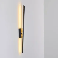 hofstein Éclairage Led|Applique murale Meels LED Noir, 1 lumière