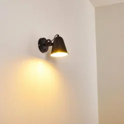 hofstein Appliques|Applique murale Pany Noir, 1 lumière