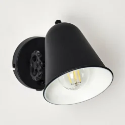 hofstein Appliques|Applique murale Pany Noir, 1 lumière