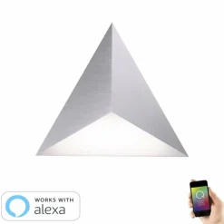 Applique murale Paul Neuhaus Neuhaus Q-TETRA MASTER LED Nickel mat, 1 lumière, Télécommandes, Changeur de couleurs