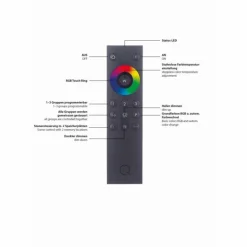 Applique murale Paul Neuhaus Neuhaus Q-TETRA MASTER LED Nickel mat, 1 lumière, Télécommandes, Changeur de couleurs