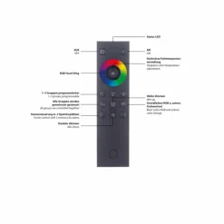 Applique murale Paul Neuhaus Q-WEDGE LED Aluminium, 1 lumière, Télécommandes, Changeur de couleurs