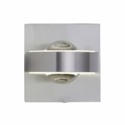 Applique murale Paul Neuhaus Q-MIA LED Argenté, 2 lumières, Télécommandes, Changeur de couleurs