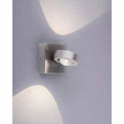 Applique murale Paul Neuhaus Q-MIA LED Argenté, 2 lumières, Télécommandes, Changeur de couleurs