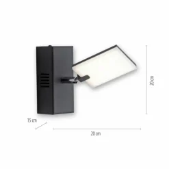 Luminaires Paul Neuhaus Appliques|Applique murale Paul Neuhaus PURE-MIRA LED Noir, 2 lumières, Télécommandes
