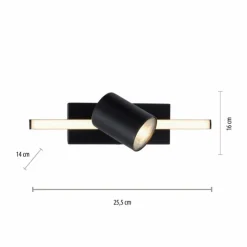Luminaires Paul Neuhaus Éclairage Led|Applique murale Paul Neuhaus BARIK LED Noir, 1 lumière