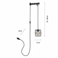 Luminaires Paul Neuhaus Appliques|Applique murale Paul Neuhaus PILUA Noir, 1 lumière