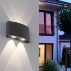 Applique murale Paul Neuhaus CARLO LED Anthracite, 4 lumières