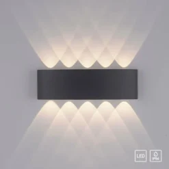 Applique murale Paul Neuhaus CARLO LED Anthracite, 10 lumières